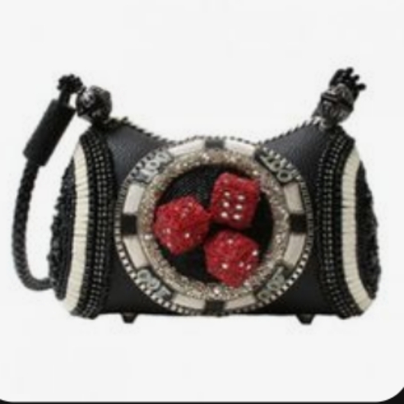 Mary Frances Beaded Las Vegas Casino and Dice Novelty Bag - Picture 2 of 16